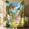 Sanrio Spring Forest Flannel Blanket Kawaii Hello Kitty Print Soft Warm Fluffy Throw Bed Sofa Cover Nap Office Shawl Summer
