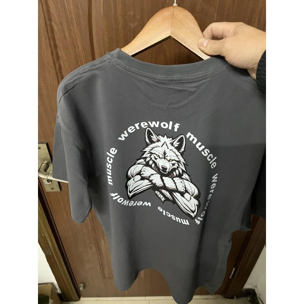 Men's T-shirt Sports Muscle Men Fitness T Shirt Blouses Loose Plus Size Short Sleeve Summer Gym Bodybuilding Tee Tops Streetwear