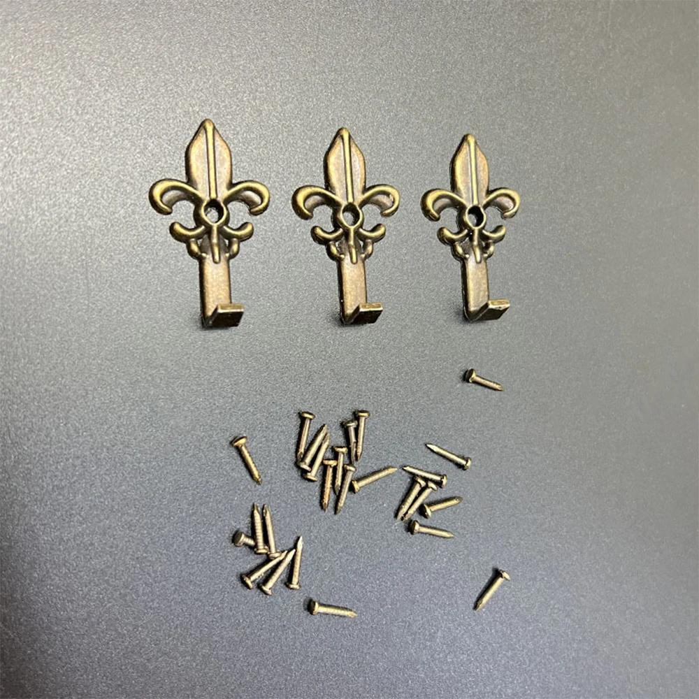 10Pcs Bathroom Wall Hooks Key Holder Home Decoration Hanger for Hanging Towel Clothes Hat Bag Kitchen Room Fittings with Screws