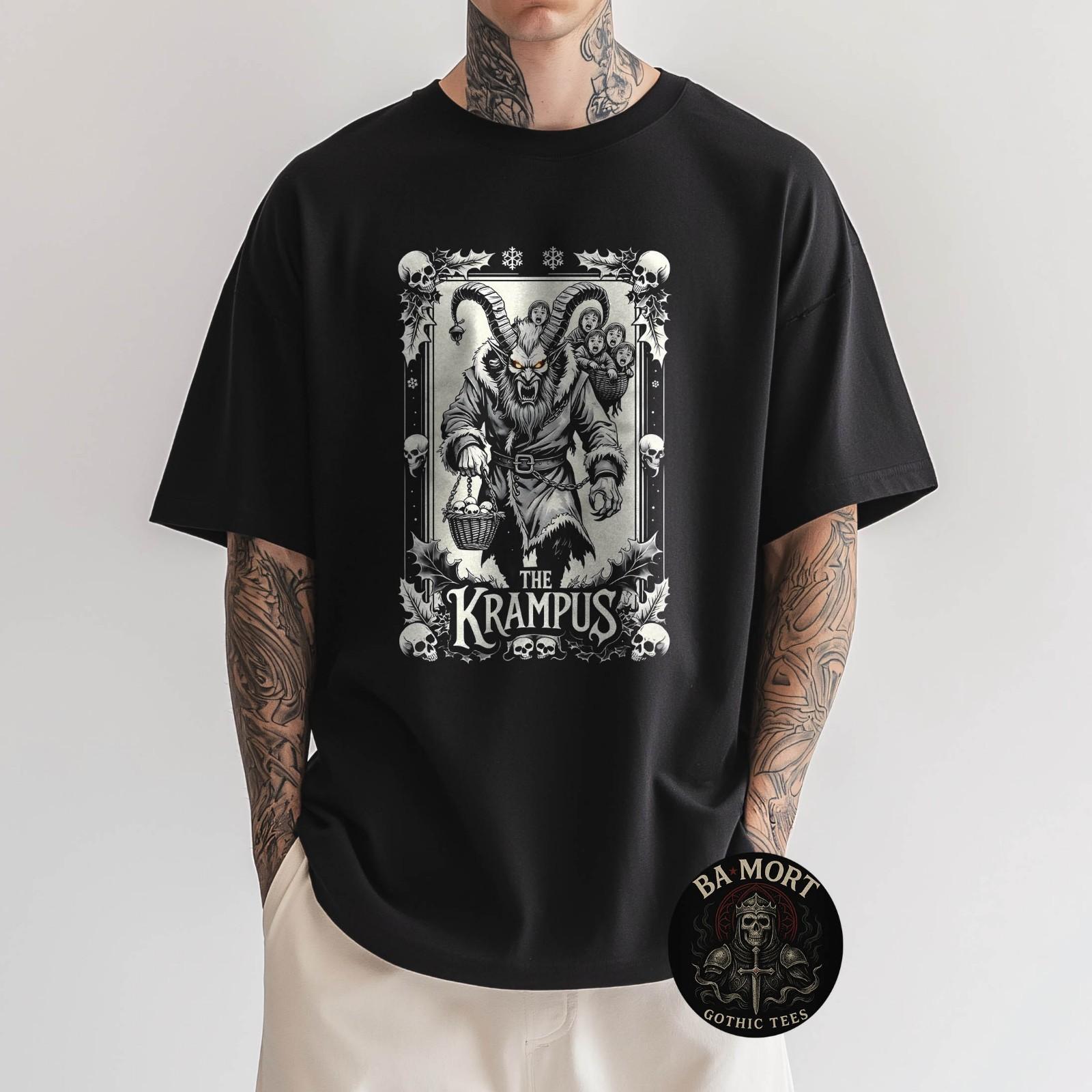 The Krampus Tarot Card Gothic Christmas Funny T-Shirt S разноцветный
