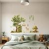 2Pcs Magic Forest Themed Wall Decal With Deer Rabbit Mushroom Designs Easy Peel And Stick For Kids Bedroom Nursery Decor