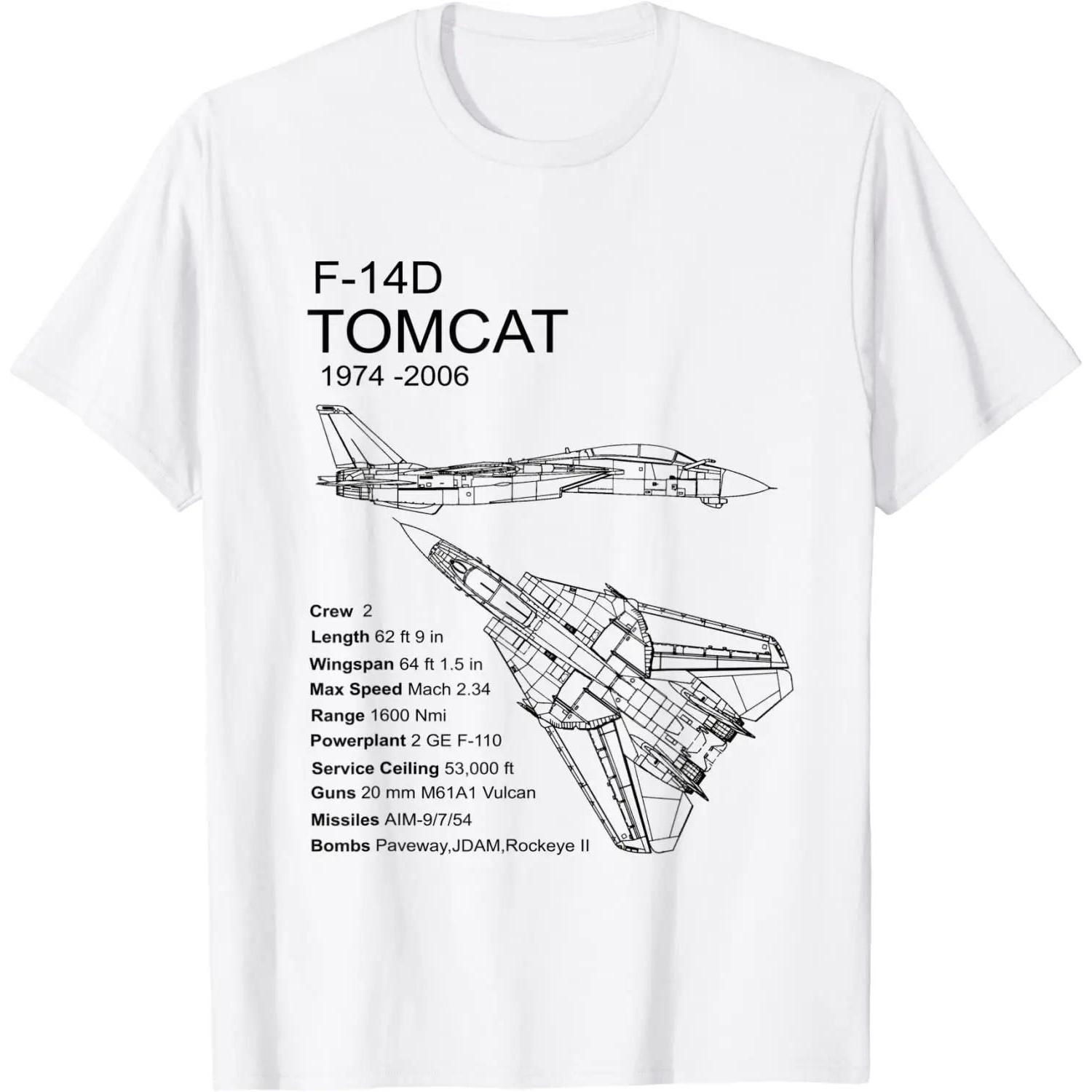 

2025 F-14 Tomcat F14 Самолет Самолет Чертеж Схема Мужская Футболка Короткий Рукав Повседневные Футболки Хлопок Круглый Вырез Летняя Рубашка Топы S чёрный
