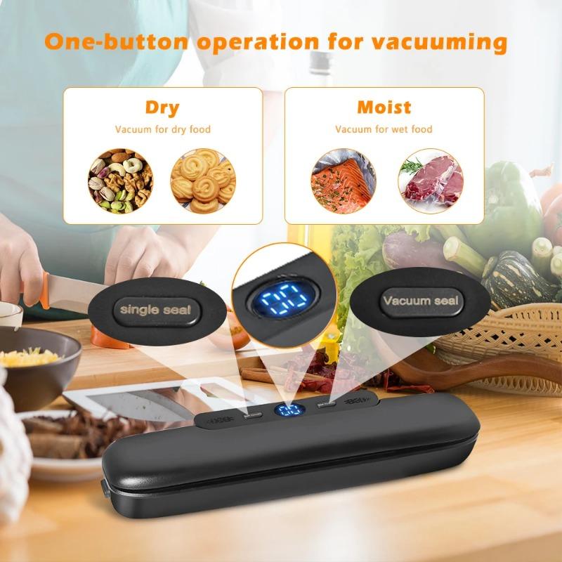 Automatic Vacuum Sealer Machine for Food Storage with 10 Free Vacuum Bags | Household Food Sealing Packaging 220V