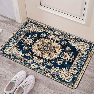 Mandala Floral Pattern Traditional Modern Bohemian Geometric Door Mat Decorative Elegant Carpet Rug For Entryway Home Decoration