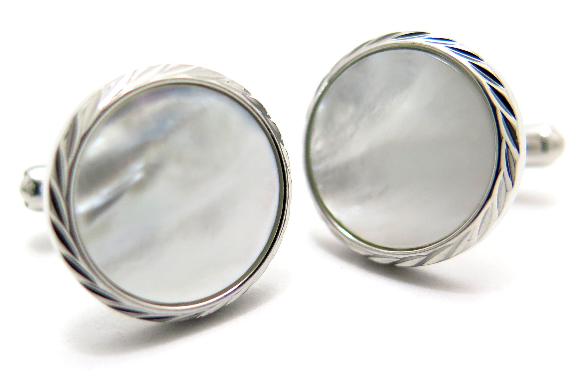 

Запонки Craft Parks Grande Shell Запонки Запонки Белый жемчуг Элегантный Стильный Изысканный Свадебный Бизнес Лавр