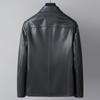 Autumn men's lapel genuine leather jacket men's business casual leather jacket sheepskin jacket