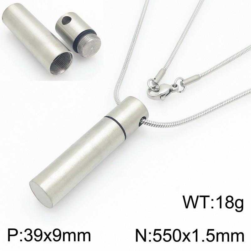 Simple Commemorative Pet Necklace Cylinder That Can Be Unscrewed to Store Men's and Women's Necklace Pendants