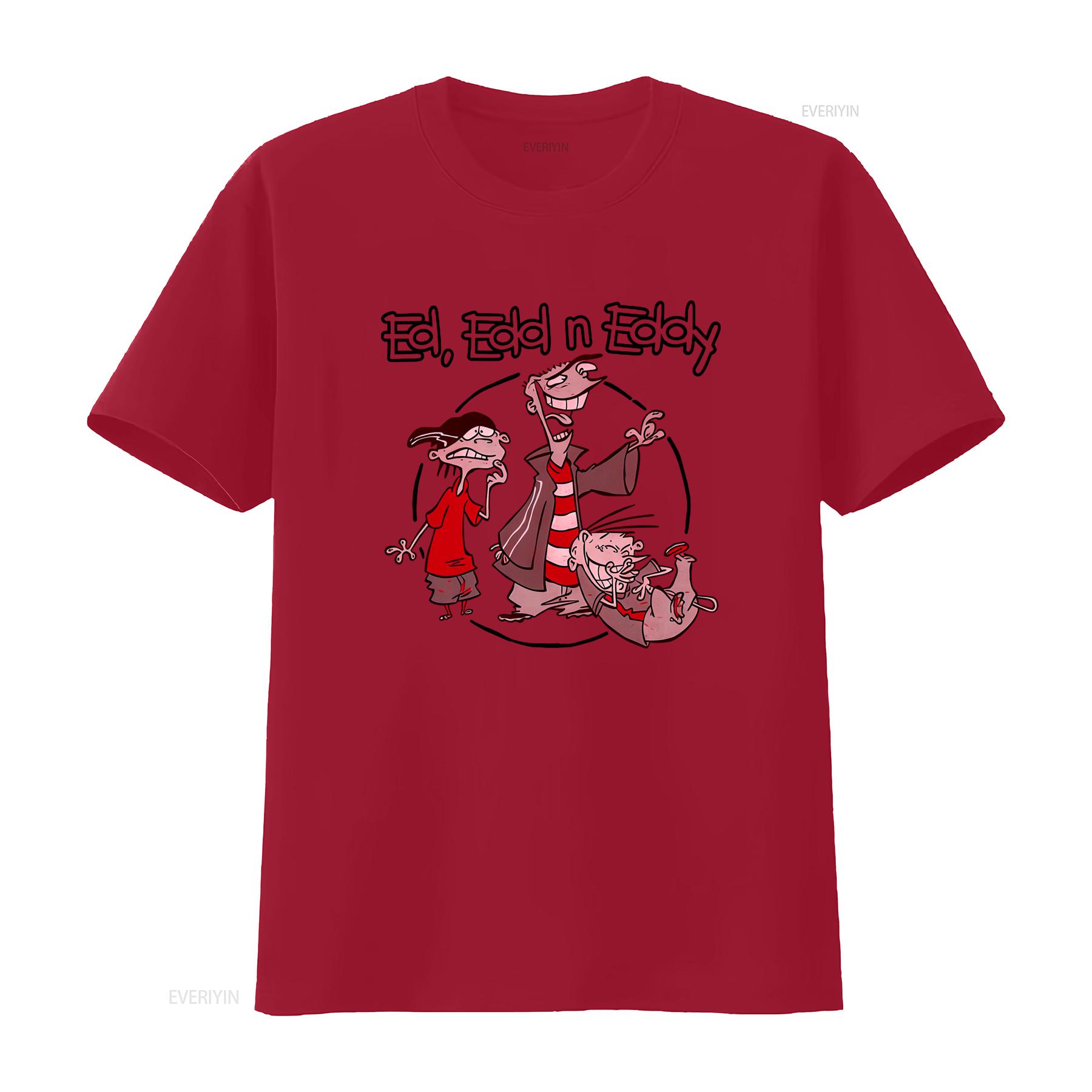Ed Edd N Eddy Gang Cartoon Print Licensed Adult T Shirt Perfect for Fans vintage Washed designer clothes homme S