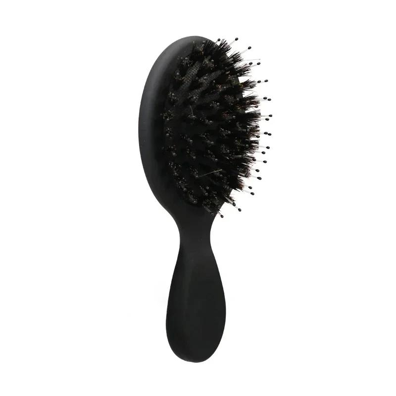 Salon Boar Bristle Hair Extension Brush Hairdressing Detangling Brush Combs Head Scalp Massager Brush Comb Anti Static Hair Comb
