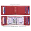 Eddy Black/Red Money Clip Leather Wallet for Men