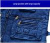 Herren-Jeans-Weste mit Baumwoll-Fleece-Futter - Große Größen, Warm, Mehrere Taschen, Herbst/Winter Freizeit-Weste