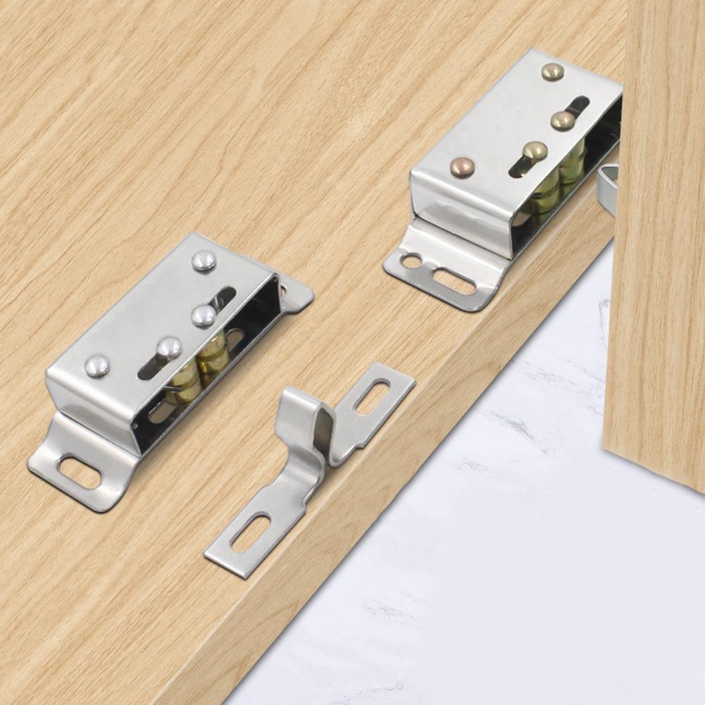 Stainless Steel Door Close Latch Double Roller Catch Hardware