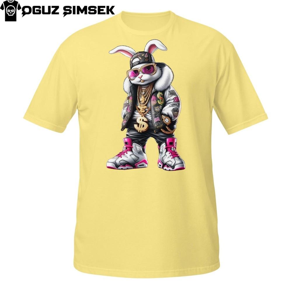 

Gangsta Bunny Tee – Cool Rabbit with Shades, Bling and Sneakers 3XL