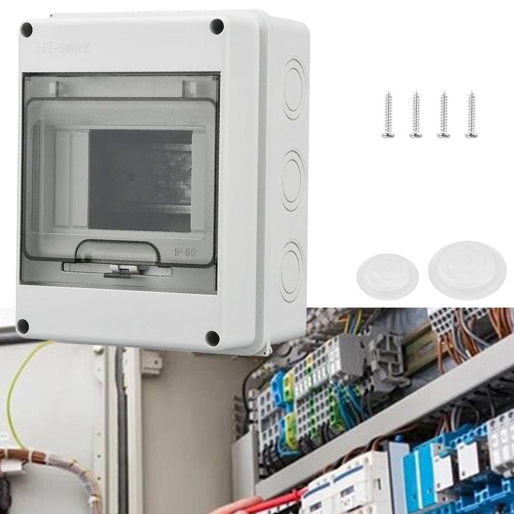 Accessories Fuse Box ABS Lockable Surface-Mounted 1 Row For 5 Modules Distribution Box IP65 Waterproof Brand New