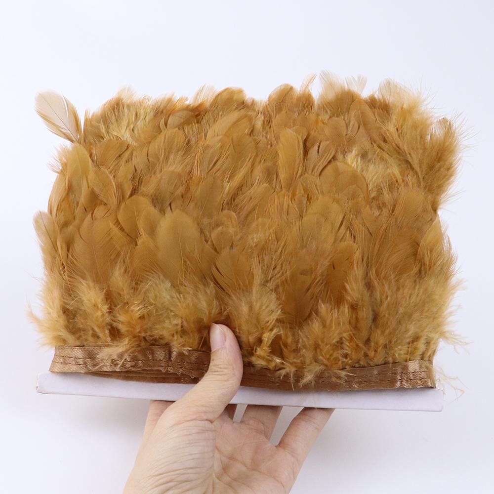 

1Meter Natural Rooster Feather Trim Fringe 10-15cm Chicken Plumes Ribbon for Carnival Party Clothing Sewing Decoration Accessory 1meter