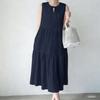 ZANZEA Women Casual Round Neck Loose Sleeveless Dress