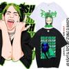 Billie Eilish Çevre Birimleri Grafik Baskılı Kısa Kollu Gömlek Erkek Kadın Bol Günlük Üstler Oversize Pamuklu Sokak Giyimi Y2K Tarzı Tişört