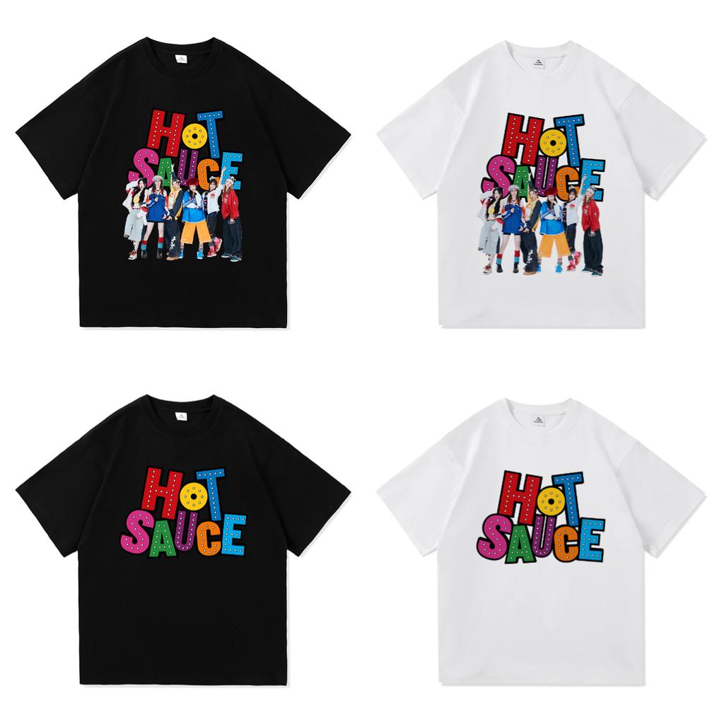 BabyMonster Hot Sauce T Shirt 2026 New Song Fashion Retro Menwomen Clothing Vintage Harajuku High Quality Tops Cotton Tshirts
