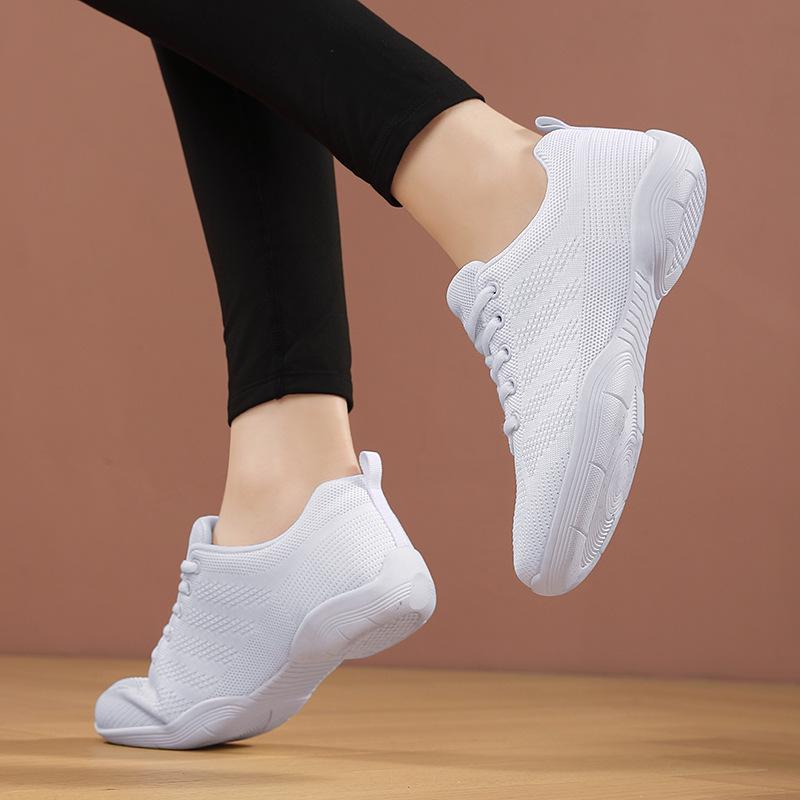 Competitive cheerleading shoes Training competition shoes Dance shoes Adult soft-soled square dance White aerobics shoes Women's