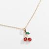 Accessories, Temperament Versatile Fringed Fruit Necklace Women, Simple and Fresh Small Cherry Pendant Necklace