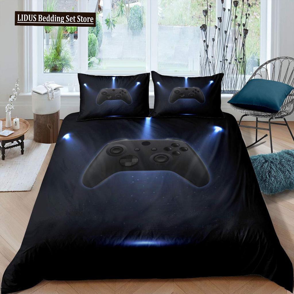 Games Duvet Cover Set Boy Kid Gamepad Bedding Set Video Game Controller Polyester Comforter Cover Player Modern Gamer Bedclothes