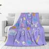 Herb Witch Black And White Nikury Blanket Soft Warm Flannel Throw Blanket Bedding for Bed Living room Picnic Travel Home Couch