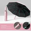 Automatic 130cm Folding Umbrella, Enlarged, Thickened, and Reinforced, Men's Sunshade Umbrella, Sun Protection Umbrella, Dual-Use for Sun and Rain
