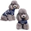 Pet Knitted Sweater Christmas Puppy Clothes 3Pcs Blue Winter