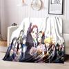 Japanese manga artist Koyoharu Gotouge's Demon Slayer blanket Soft and portable four season home bed,  office travel, lunch break, warm blanket K24