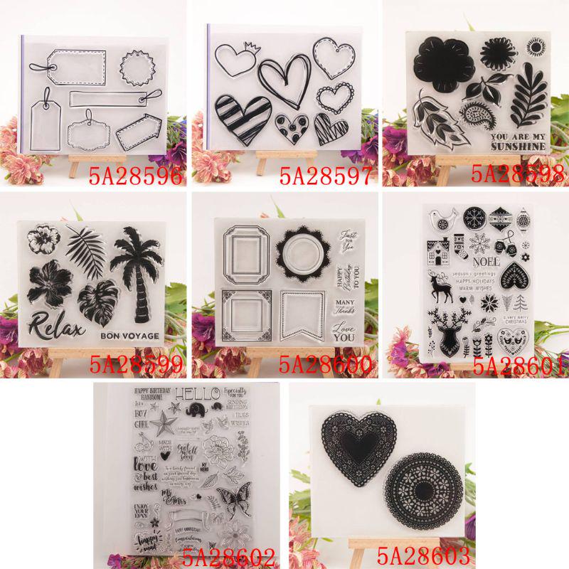 Christmas Silicone Clear Stamp Cling Seal DIY Scrapbook Embossing Album ...