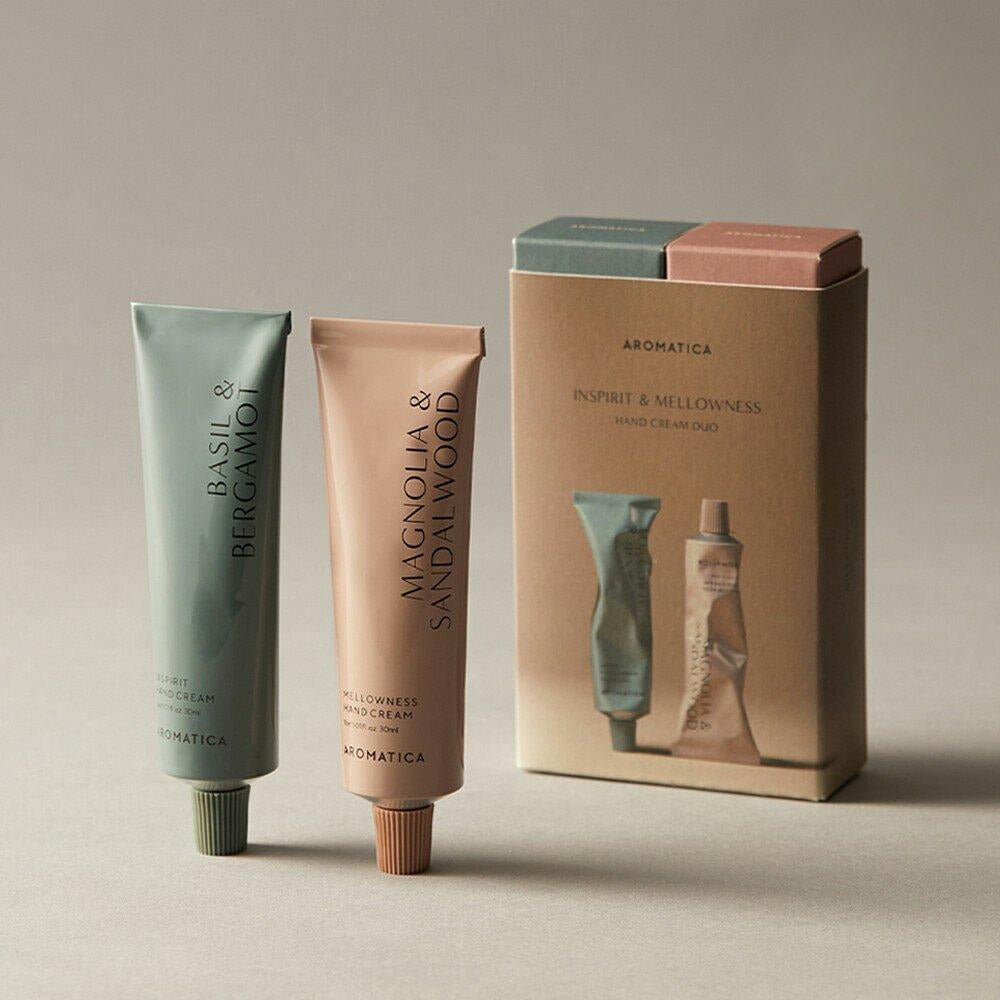 AROMATICA Hand Cream Duo Set 30mL 2 Options To Choose Mellowness + Insprit Duo