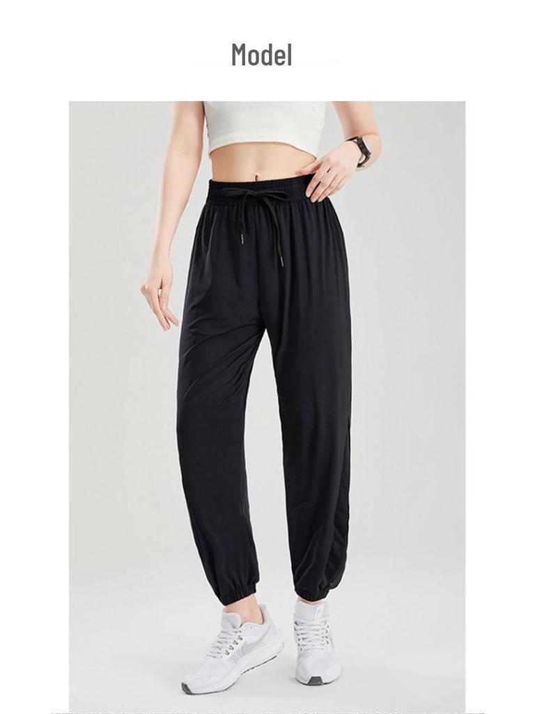 Women's Quick-Dry Mesh Workout Pants - Outdoor Ice Silk Yoga, Running, Dance Training Leggings