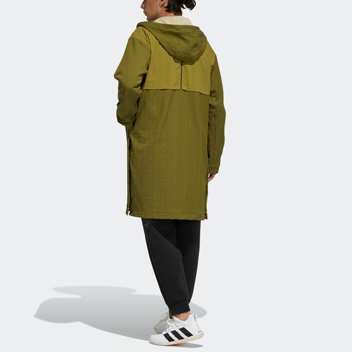 adidas WJ Longtex Hooded Jacket Men Military Green H39337