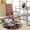 1pc Anime Cat Design Round Carpet - Office Chair Mat for Desk, Non-Slip Rug Suitable for Home Decor, Living Room, Bedroom, Game Room