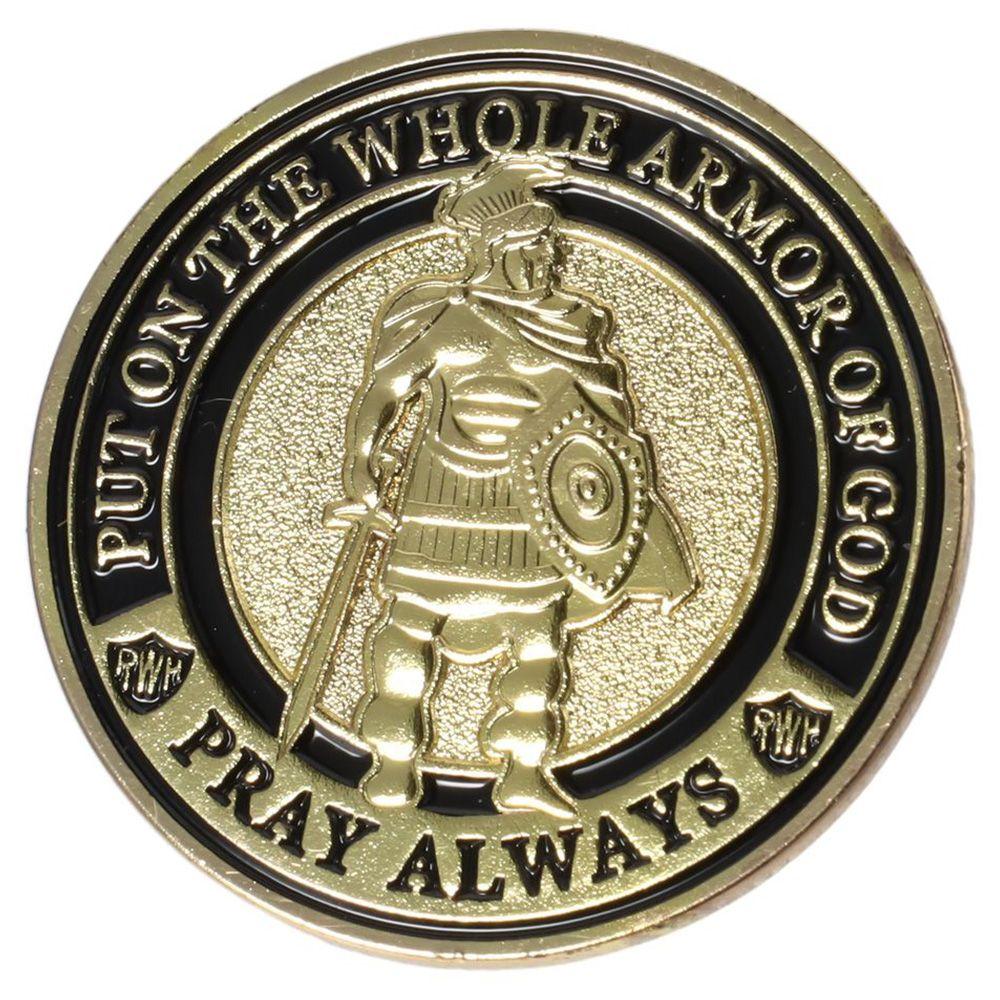 Souvenir-Münze Souvenir-Münze Die volle Rüstung Gottes Challenge Coin Anlegen Sammlermünzen Dekoration Kultur Challenge Coin Geschenk