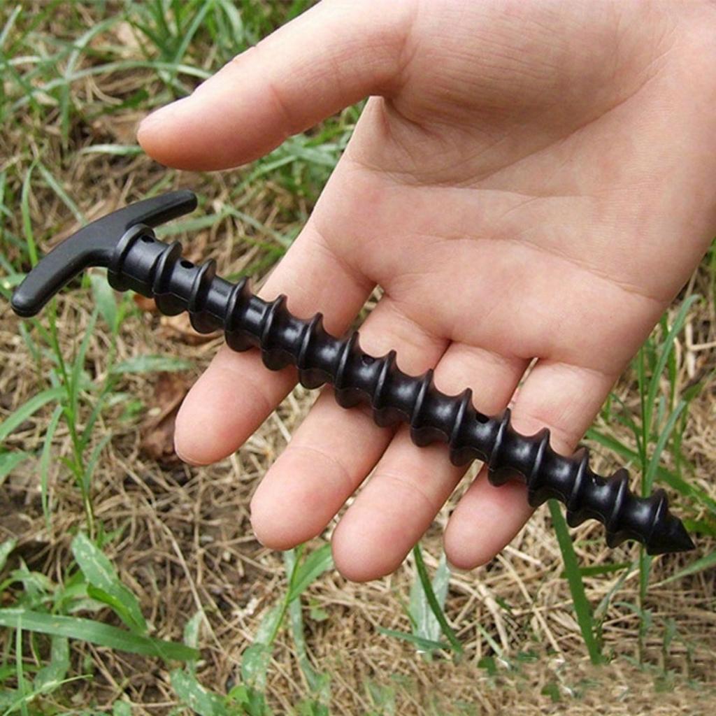 5/10pcs Nylon Plastic Screws Spiral Tent Piles Outdoor Hiking Camping Sunshadetravel Bag Tentand Canopy Accessories