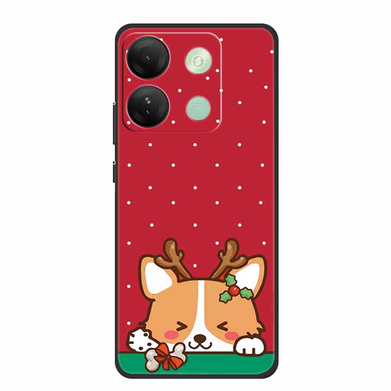 For Infinix Smart 7 HD Christmas Soft Case Silicone TPU Back Cover Phone Cases For Infinix Smart7 Plus X6516 Xmas New Etui Shell