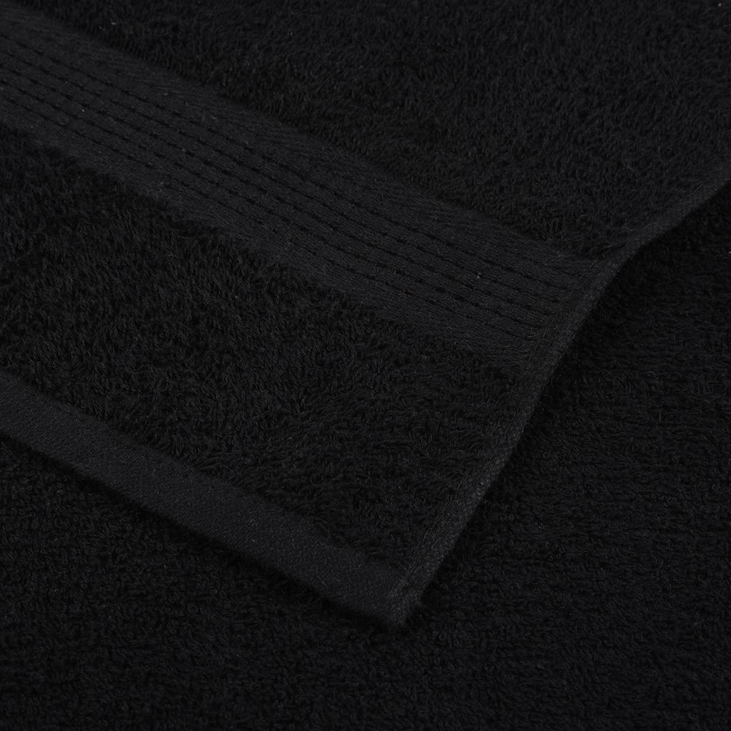 Vidaxl 8-Cz. Towel Set, Black, 360 G/M2, 100% Cotton
