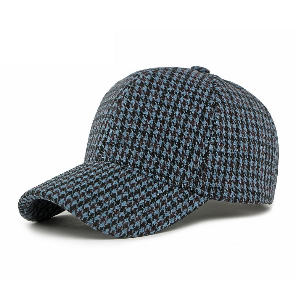Unisex Autumn Winter Houndstooth Baseball Cap Outdoor Sun Protection Sun Hat