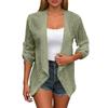 Women's Fashion Solid Color Casual Cardigan Long Sleeve Mid-Button Tops Coat