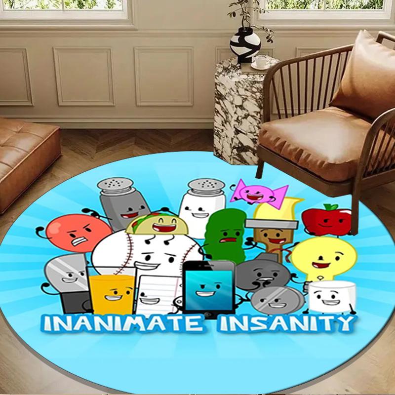 Colorful Dream Island Collage Round Rug for Livingroom,Bedroom, Palyroom, Chair Rug, Area rug, Circle Carpet, Large Size Fan Christmas gift