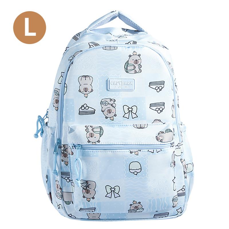 Cartoon Printed Capibala Backpack Cute Capybara Large-capacity Lightweight Burden-reduction Student Schoolbag Storage Bag