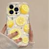 Gentle French lemon floral TPU soft shell transparent Apple 15PM mobile phone case iPhoneAIR anti-drop protective case
