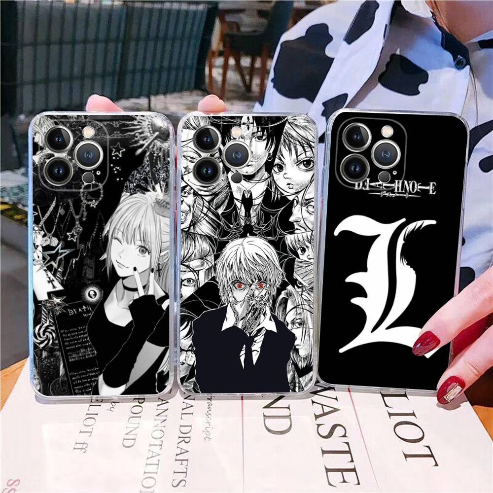 D-Death Note TPU Silicone Case For IPhone 11 12 13 14 15 16 17 Pro Max Shockproof Clear Back Cover
