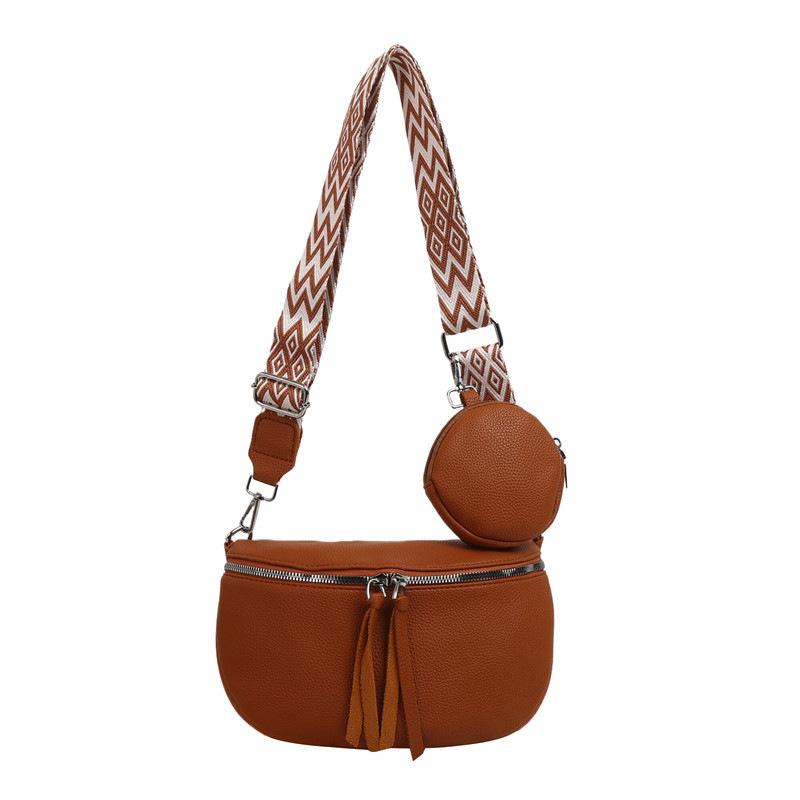 

Премиальная сумка для женщин Модная нагрудная сумка для женщин Легкая наплечная сумка Широкий плечевой ремень Сумка кроссбоди one size fits all коричневый