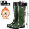 Men's Grey Plain Rain Boots Labor Boots High Rain Boots Protective Long Boots Men's Water Shoes Outdoor Camouflage Water Boots Gel Boots