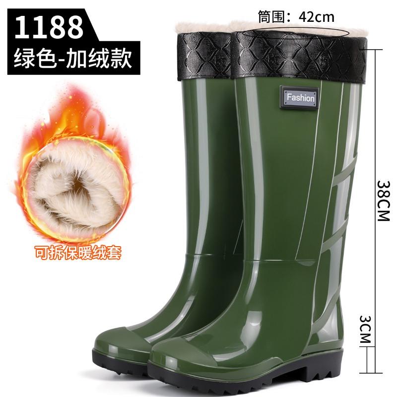 Men's Grey Plain Rain Boots Labor Boots High Rain Boots Protective Long Boots Men's Water Shoes Outdoor Camouflage Water Boots Gel Boots