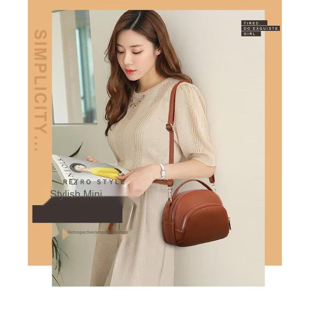 Crossbody Bag Women Faux Leather Multi Zipper Daily Commute