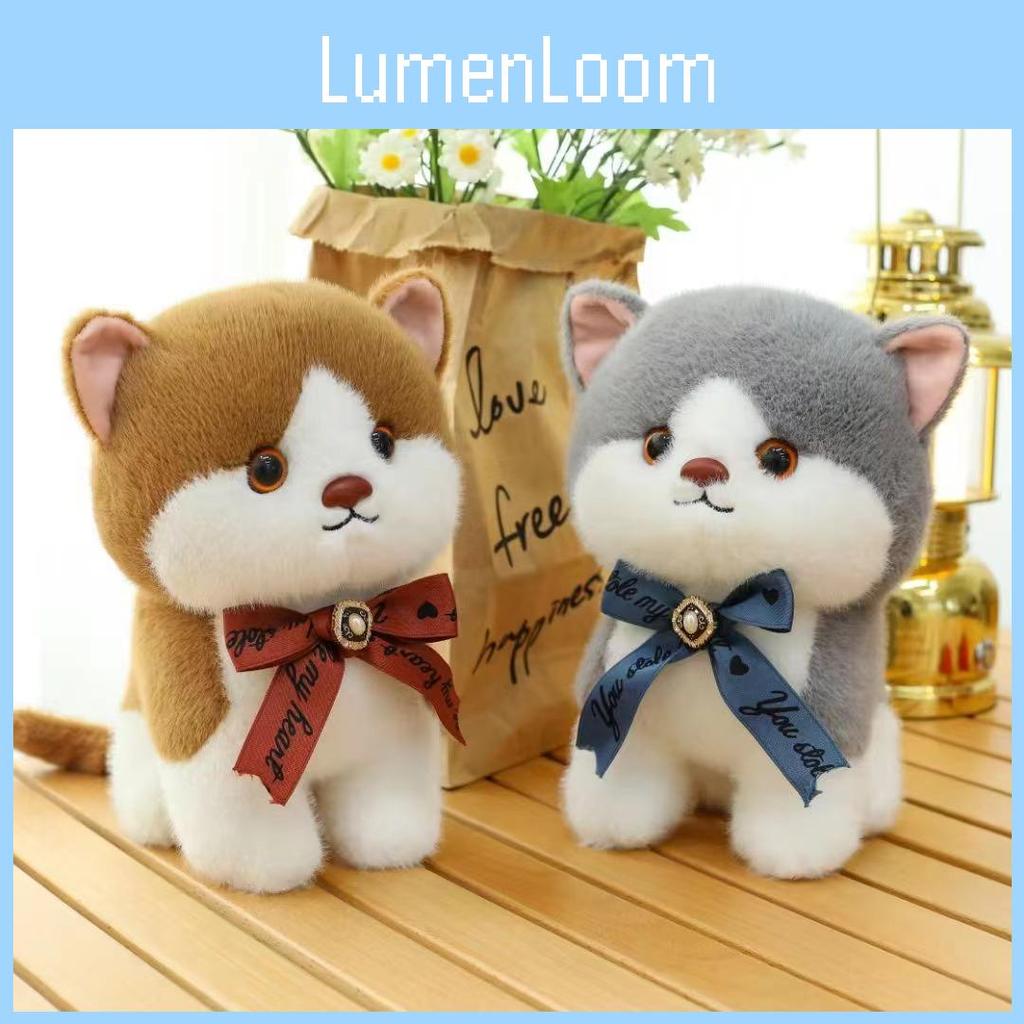 Adorable Plush Cat Doll Soft Three Color Cat Plush Toy 8 Inch For Kids Birthday Gift