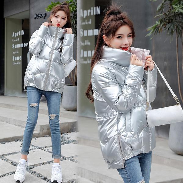 Winter Women Jacket Parka Women's Long Sleeve Thicken Down Cotton Winter Coat